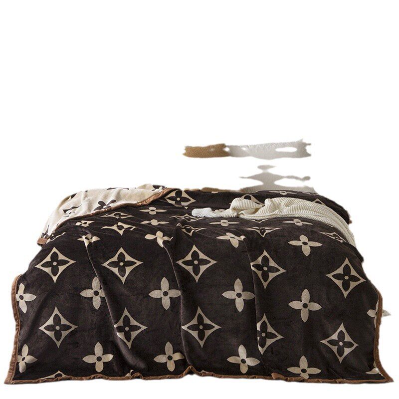 Milk velvet quilt cover single piece double-sided mink velvet winter thickened fleece-lined flannel blanket double plush quilt cover single person
