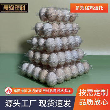 Plastic transparent egg tray 10 pieces 15 pieces disposable Earth egg packing box thickened plastic egg tray box