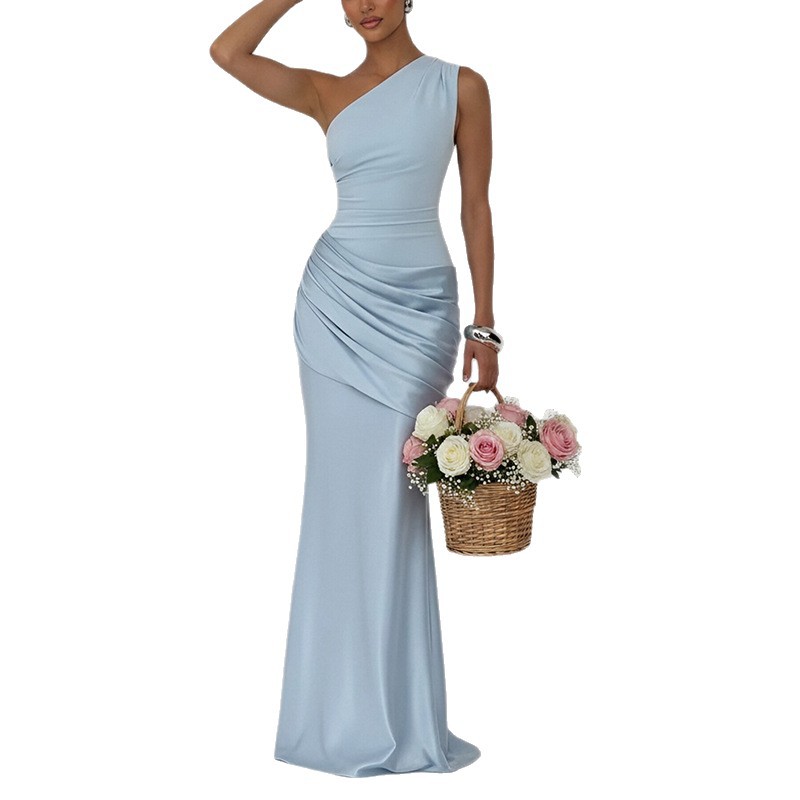 Elegant Bodycon Evening Dress Lightweight Luxurious Fabric Summer Style Perfect for Formal Events Wholesale