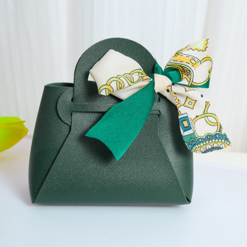 European style candy box wholesale candy bag handmade holiday leather gift box wedding candy portable snack storage bag