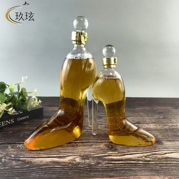 Cross-Border High-End High-Heeled Shoes Turned into Wine Bottles, Creative Red Wine Decanters Made of High Borosilicate Glass, Whiskey Empty Bottles Wholesale