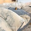 Class a High Weight Carved Milk Velvet Four-Piece Set Thickeneded Winter Coral Velvet Flannel Quilt Cover Bed Sheet Bedding