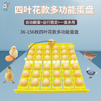 Four-Leaf Flower Fully Automatic Egg-Turning Tray, Small 36-Piece Egg Incubator, Egg Tray, 156 Bird Egg Tray with Motor