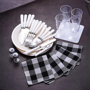 Outdoor picnic bag tableware accessories knife fork spoon Cup bottle opener for two people four person set printable LOGO