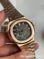 Steel band rose gold dark gray surface