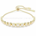 Round gold and white diamond bracelet