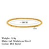 European and American Amazon's Popular 18K Gold-Plated Stainless Steel Bead Bracelet, Simple and Fashionable Beaded Elastic Non-Fading Bracelet