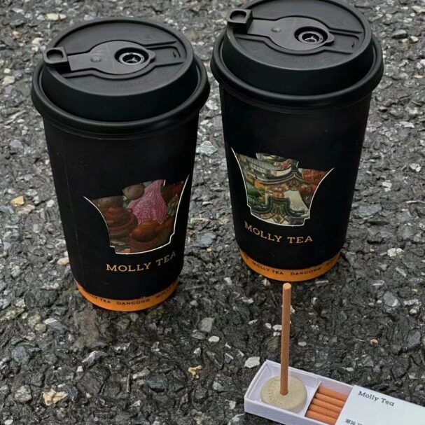 Commercial Disposable 90 Caliber Hollow Double-Layer Paper Cup for Hot Drinks, Anti-Scalding 500ml Custom Logo Milk Tea Cup