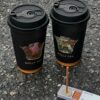 Commercial Disposable 90 Caliber Hollow Double-Layer Paper Cup for Hot Drinks, Anti-Scalding 500ml Custom Logo Milk Tea Cup