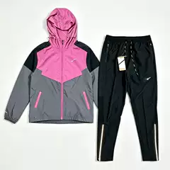 2025 Cross-Border Sales New Upgraded Sports Breathable Color-Blocking Jacket Amazon Hiking Set Casual Thin Style