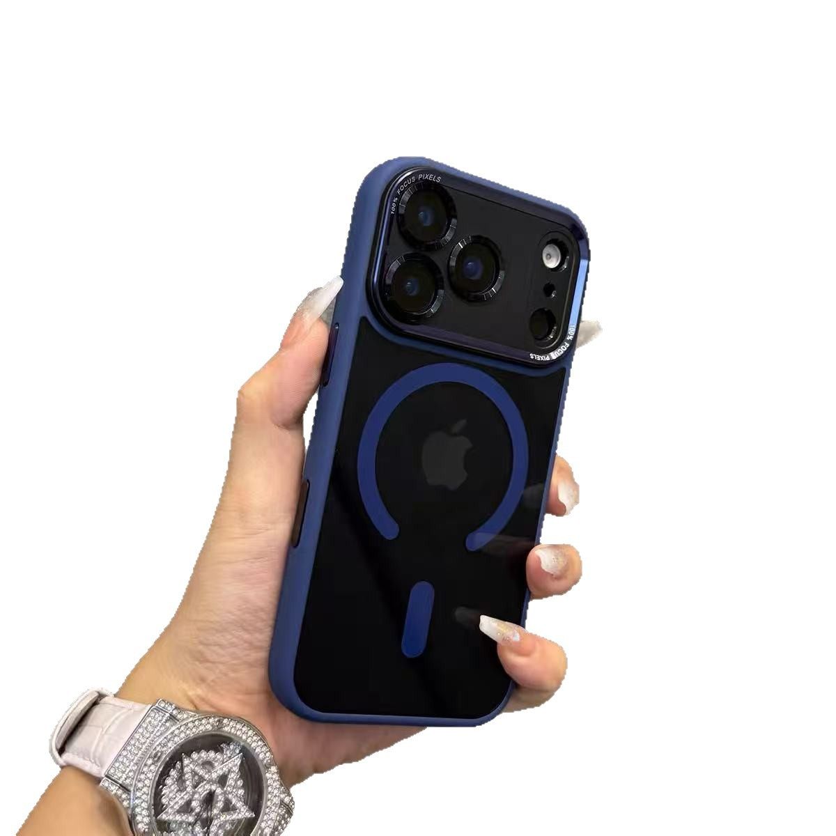 New Orange Suitable for Iphone17 Mobile Phone Case Apple 17Promax Magnetic Simple High-End Sense 16 Fine Holes for Men