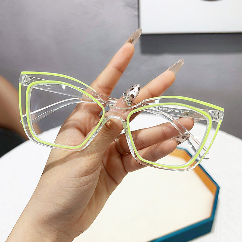 Myopia Glasses Men's and Women's Frame Myopia Can be Equiped with Retro Art Glasses Frame Internet Celebrity Flat Glasses 97199