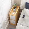 Ki9S Ultra-Narrow 20 Bedroom Narrow 30 Bedside Gap Storage Cabinet 40cm Wide Cupboard Small Bedside Table Mp
