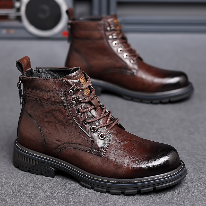 Chỉ Size 40 Sale Sốc: Giày Boot Cổ Thấp Nam Hurys Hàng Mùa Xuân Thu Đông Giày Dép Nam Chất Liệu G04 Sản Phẩm Mới, (Miễn Phí Vận Chuyển Toàn Quốc).