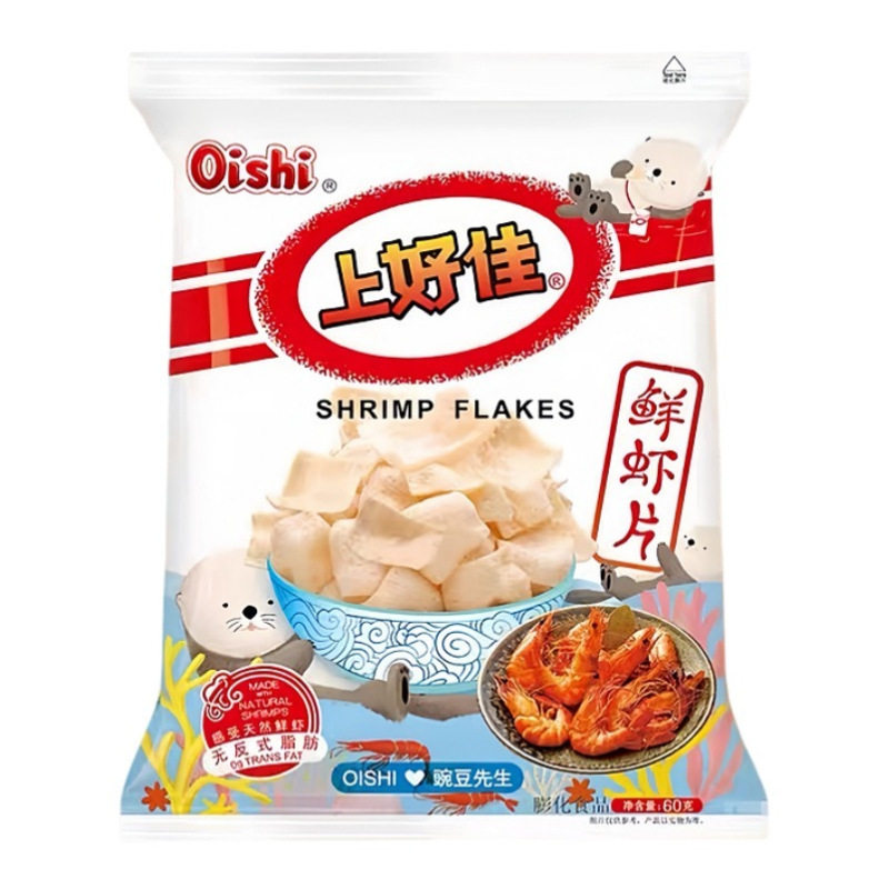 Oishi Japanese-Style Fish Snacks and Shrimp Chips Gift Pack, Childhood Popcorn Snacks, Shrimp Crackers in Various Flavors