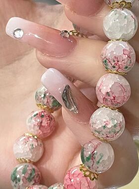 中国风秋日限定花间物语颜值变色手串女少森系手链琉璃饰品