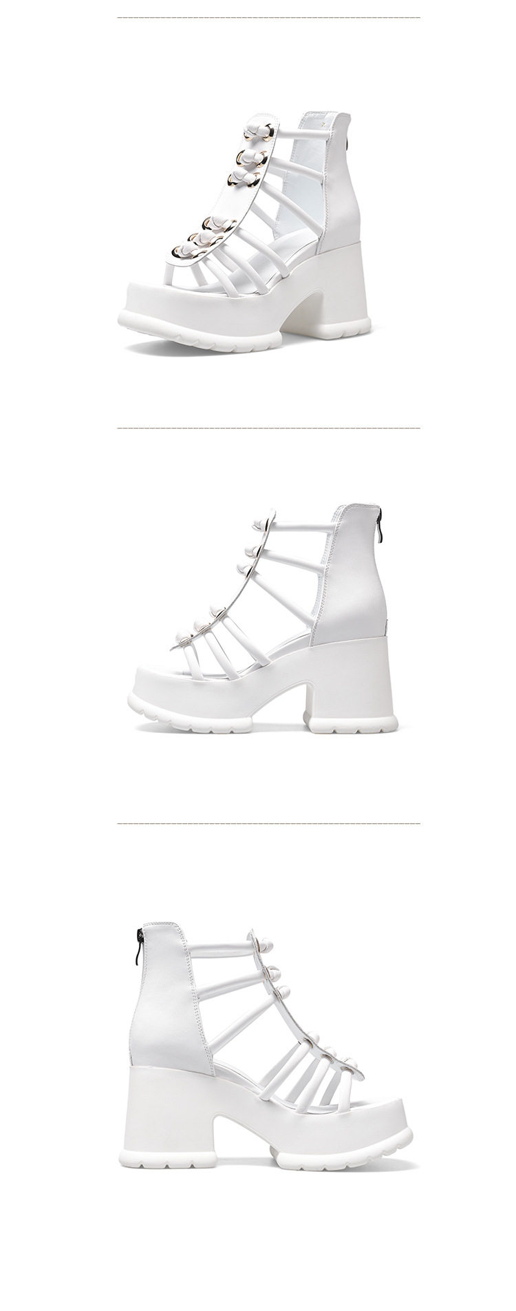 Giày sneaker nữ đế dày chunky gót 10 cm phong cách Hàn Quốc — Đen, Trắng, Hồng chi tiết 12