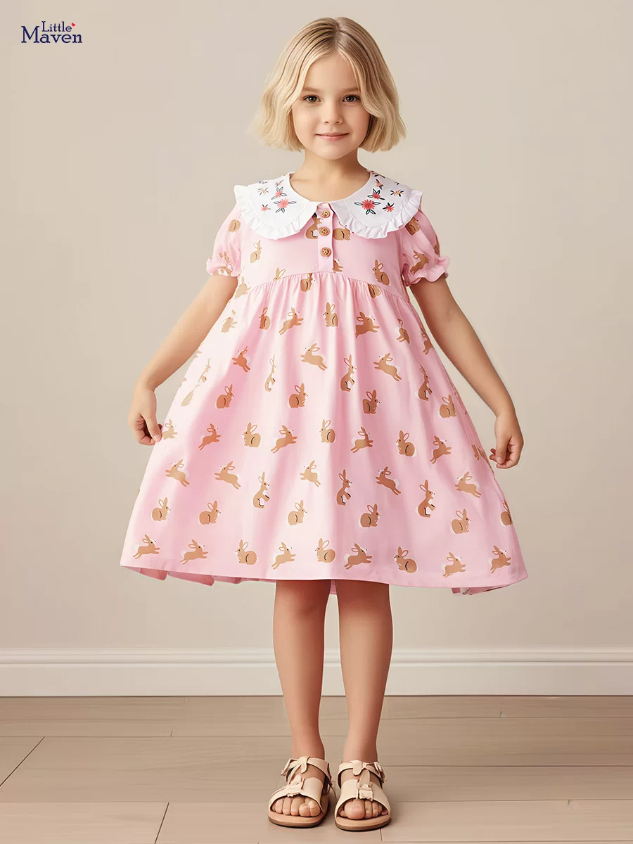 Cute [Style] Girls' Dress, Kids' Princess Dress, Summer Cotton Skirt for Girls