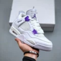 [high version] aj4-white and purple buckle