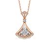 South African Real Diamond Necklace, Non-Fading Pendant with Diamonds, Versatile Jewelry Wholesale, Wedding Fashion Rose Gold Inlay
