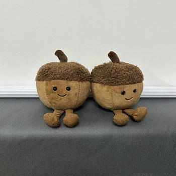 Fall/Winter 2025 Internet Popular Autumn/Winter Four-Piece Set Acorn Chestnut Plush Toy Plush Doll Ornaments