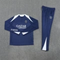 2526 paris sapphire blue with white player edition half pull suit