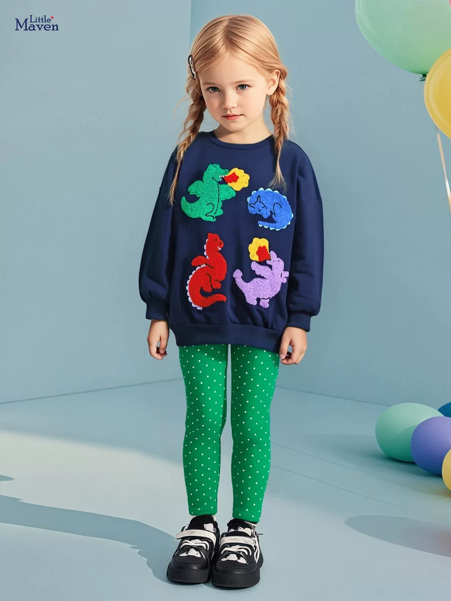 Girls' Autumn Set Wholesale from Source Factory, Cartoon Cotton Kids' Outfit