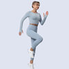 Cross-Border Seamless Yoga Clothing Set, Long-Sleeved Sports Tops, High-Waisted Butt-Lifting Leggings, Long Pants, Autumn and Winter Fitness