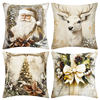 New Christmas Pillow Cover Holiday Elk Rabbit Decorative Sofa Atmosphere Decorative Linen Pillow Cover Wholesale