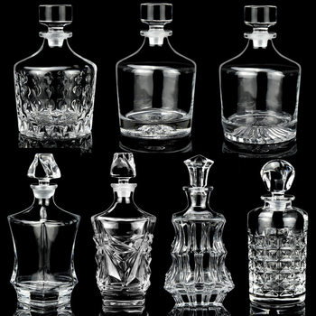 European-style Crystal Glass Wine Bottle Wine Decanter Household Sealed Wine Pot with Lid Wine Bottle Wine Bottle Wine Bottle Wine suit