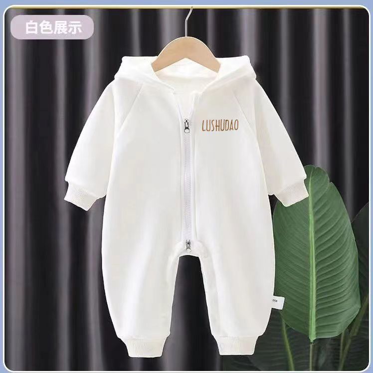 Baby Jumpsuit Spring and Autumn Outfit Baby Romper Newborn Minnie Velvet One-Piece Clothing Pajamas Autumn Long-Sleeved