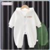 Baby Jumpsuit Spring and Autumn Outfit Baby Romper Newborn Minnie Velvet One-Piece Clothing Pajamas Autumn Long-Sleeved
