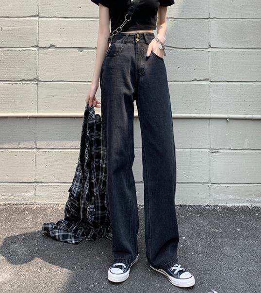 High Waisted Wide Leg Jeans for Women Vintage Design Versatile Style Spring Fashion Wholesale Available