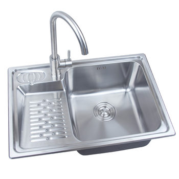 Household 304 Stainless Steel Laundry Cabinet Sink Board 7545 with Washboard Countertop Operating Table Board Laundry Basin 6845