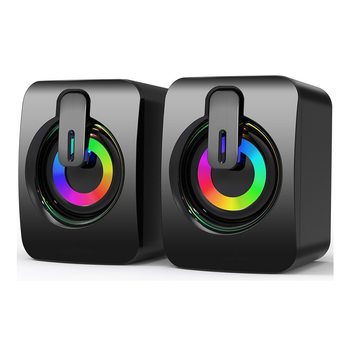 Cross-border desktop laptop mobile phone home office USB mini RGB desktop audio and video speaker