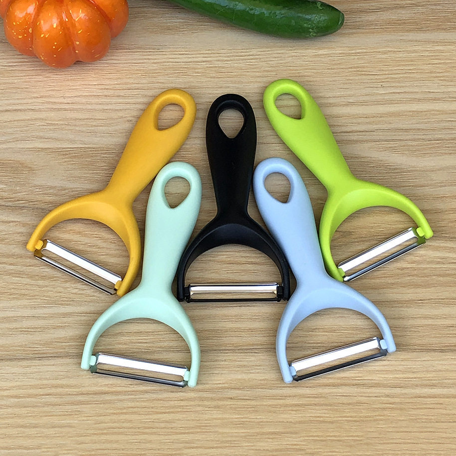 Factory Supply Plastic Handle Stainless Steel Fruit and Vegetable Peeler Household Kitchen Gadgets