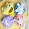 Cute Plush Mini School Bag Coin Purse Cartoon Keychain Pendant Ladies Storage Bag Coin Bag Hanging Bag