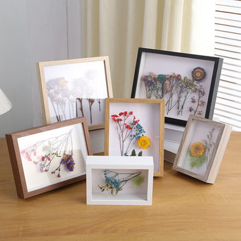 Wooden Dried Flower Photo Frame diy Floriculture Stereo Hollow Photo Frame Table Specimen Display Handmade Creative Photo Frame Wholesale