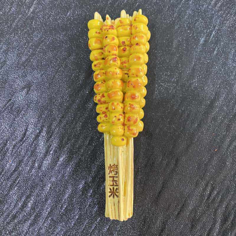 New simulation of food and play barbecue skewers resin refrigerator magnets with magnets food magnetic stickers creative decorative ornaments