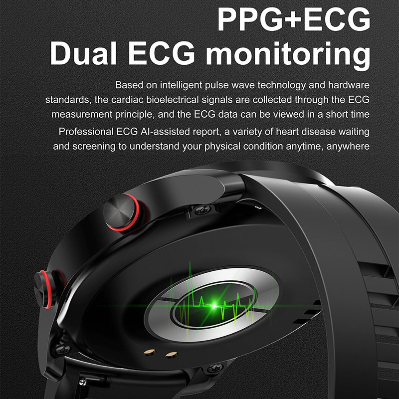 New HW20 Bluetooth Talk Smart Watch ECG PPG Business Stainless Steel Strap Waterproof I9 Men's Watch