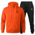 Orange + black pants + black label