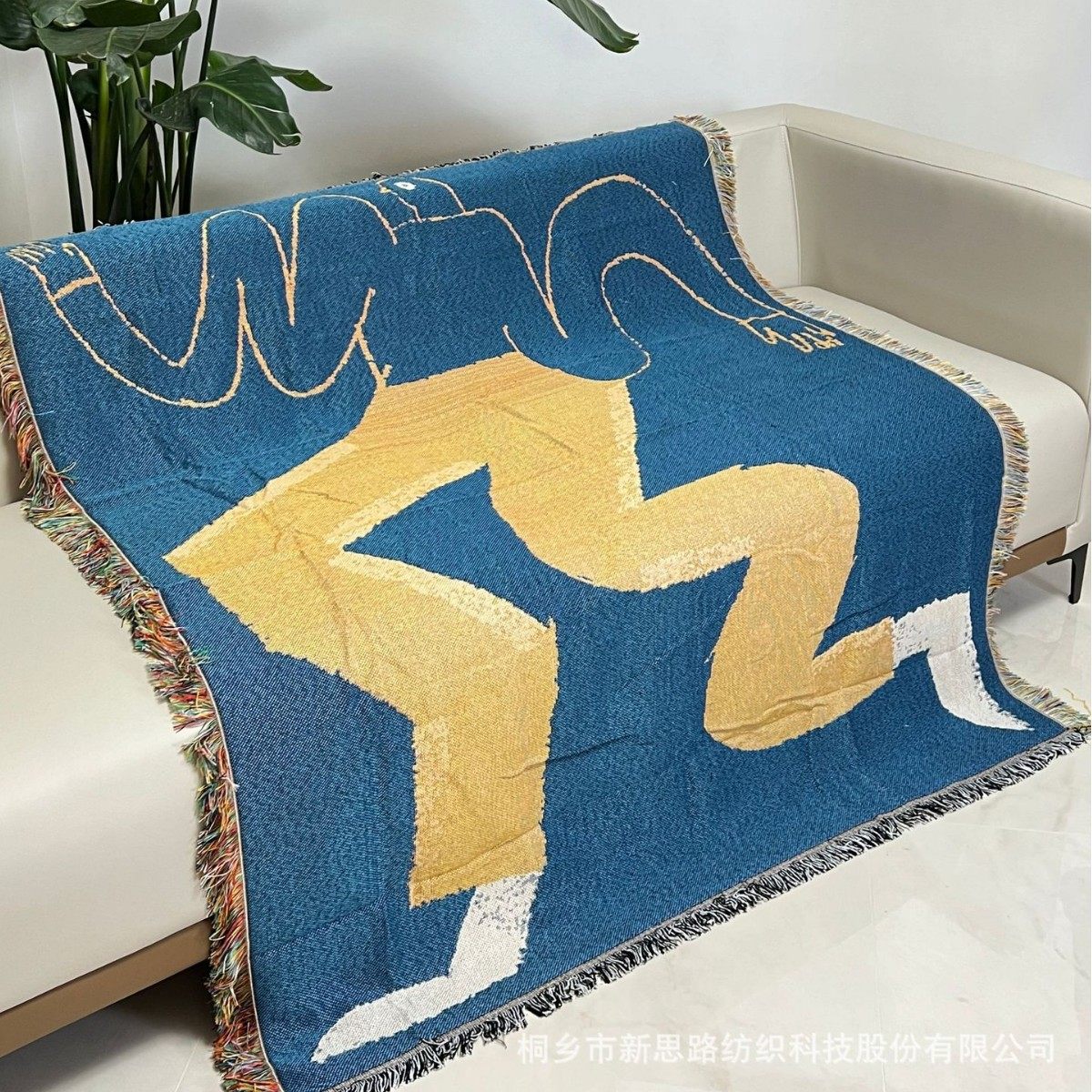 Cross-Border Foreign Trade Ready-Made Line Rugs, Tapestries, Bed Blankets, Sofa Blankets, Creative Decorative Tapestries, Living Room Decorative Blankets, Sofa Towels