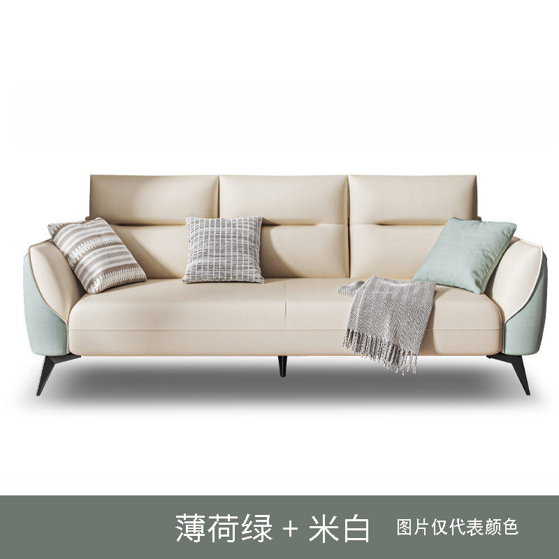 沙发小户型科技布双人现代简约布艺沙发客厅直排三人沙发家用网红