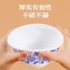 Disposable Blue and White Porcelain Bowl Food Grade Thickeneded Tableware Combination Set Household New Year Hot Pot Round Soup Rice Bowl