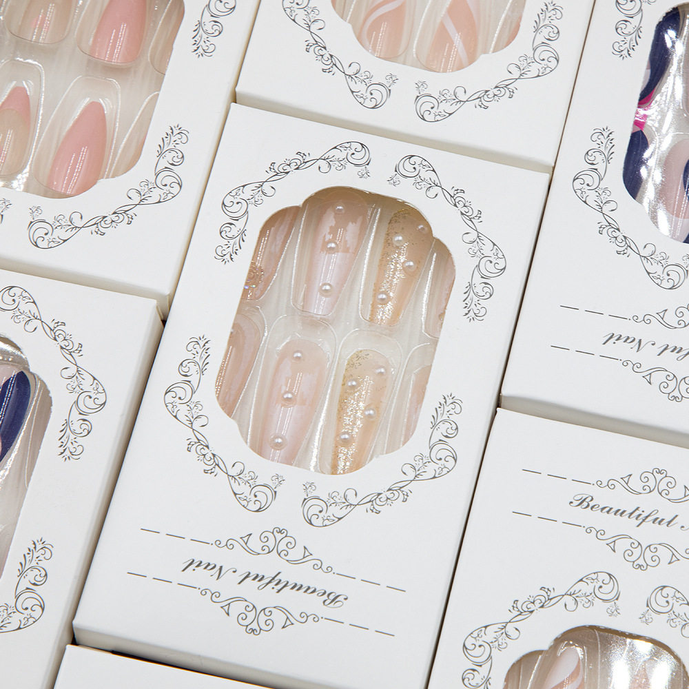 Wearing A Box Storage Packaging Box Nail Art Packaging Paper Box Color Box Window Box Folding Paper Box Drawer Box