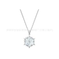 Snowflake white gold necklace