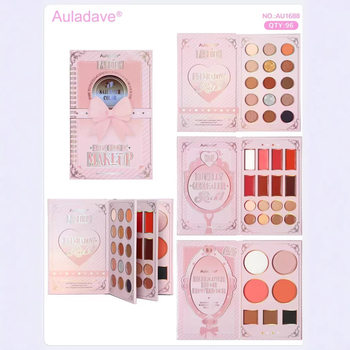 Cross-border foreign trade three-layer makeup eye shadow plate book book milk tea eye shadow plate Jiugongge eye shadow matte pearl