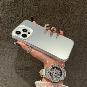 Suitable for Apple 17 Mobile Phone Case Ip17Air Painted Ip17Pro Frosted Ip17Pm Double-Layer Imd Color Silver Case