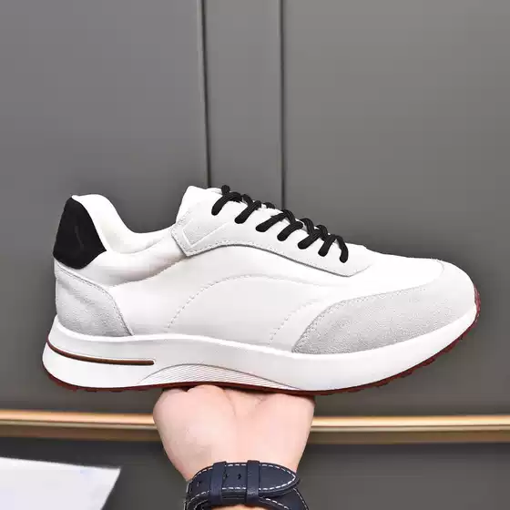 Lp Foreign Trade High-End Genuine Leather Forrest Gump Shoes, Versatile and Fashionable Men's Casual Shoes, Running Sports Shoes, Breathable Men's Shoes