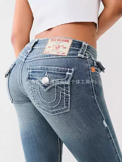 Wholesale European and American True Cross-Border Religion-Themed Spicy Girl Y2K Retro Embroidered Slim-Fit Personalized Skinny Jeans
